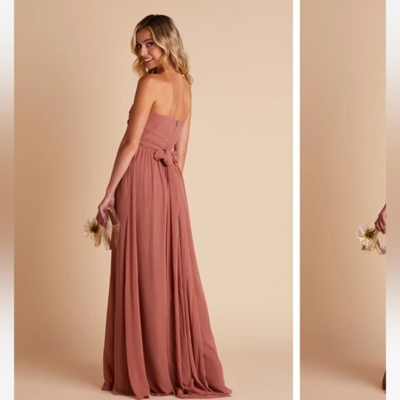 Birdy Grey Grace Convertible Chiffon Desert Rose Bridesmaid Maxi Dress NWT - Picture 2 of 3